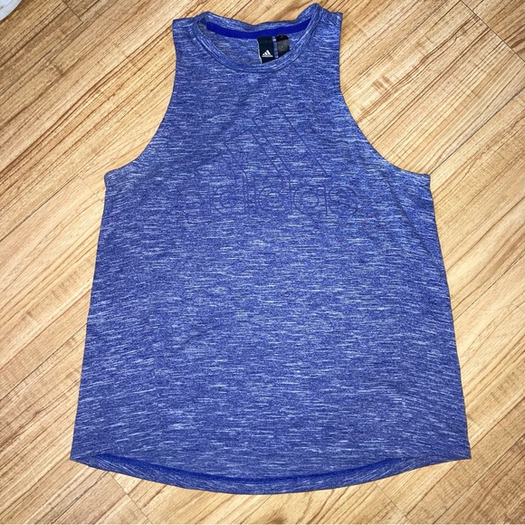 adidas Tops - Adidas Purple High Neck Logo Muscle Tank